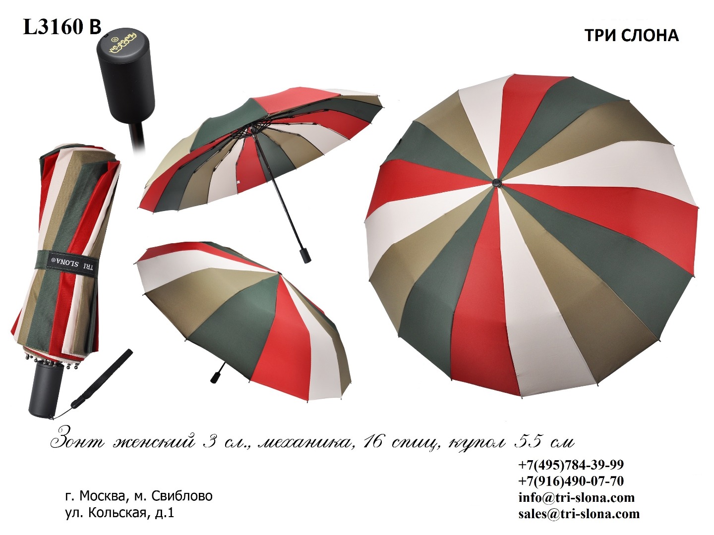 Зонт женский складной Арт L3160 B L3160 B.jpg